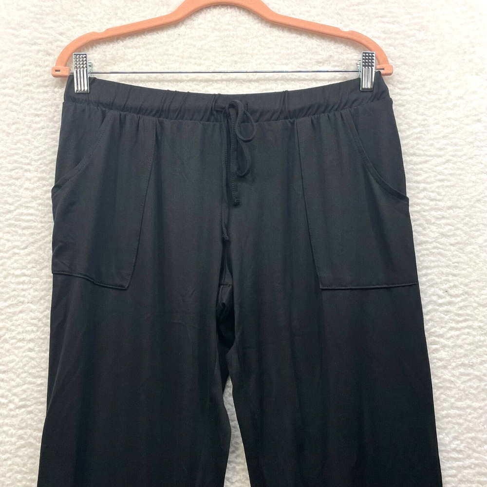 Lucky Brand Pants Womens Small Black Sweatpants Mid Rise Drawstring Pockets - Picture 3 of 10